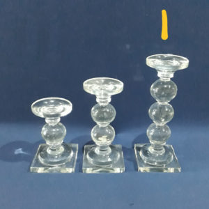 פמוט זכוכית צרפת L (מלאי 14 יחידות)