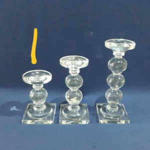 פמוט זכוכית צרפת S (מלאי 32 יחידות)