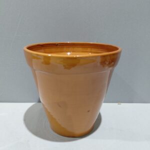 עציץ טרקוטה מוחלק L(מלאי6)(G13 ב)